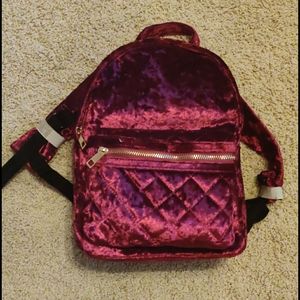Forever 21 red suede backpack